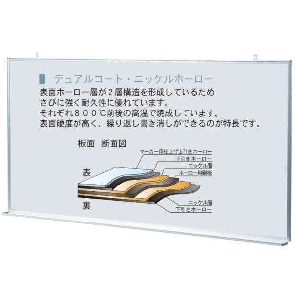 壁掛 ホーロー ホワイトボード 工程表 10段 W1810×H910 マグネット