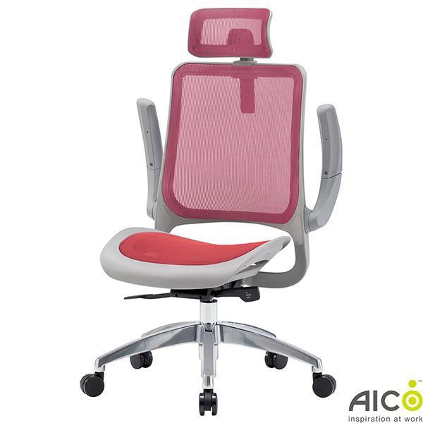 オフィスチェア ヘッドレスト付き はね上げ肘付き アルミ脚 座メッシュタイプ シンクロロッキング メッシュチェア デスクチェア パソコンチェア OAチェア