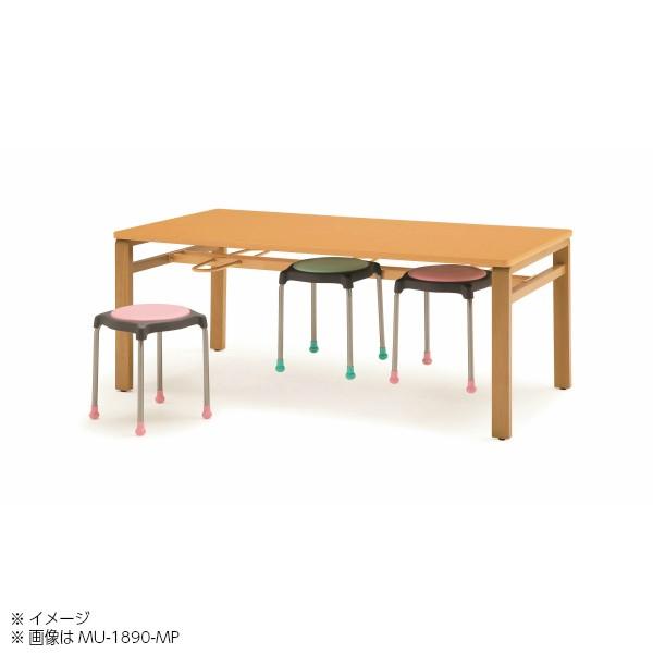 食堂テーブル 幅1500×奥行900×高さ700mm 4人用 休憩テーブル MU-1590 ソフトエッジ ダイニングテーブル 会議テーブル NISHIKI ニシキ工業の画像