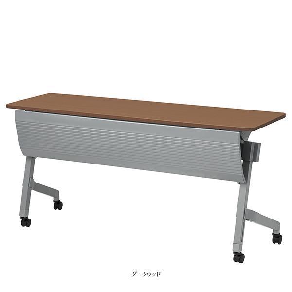 ミーティングテーブル 幅1500×奥行450×高さ720mm 棚付 パネル付