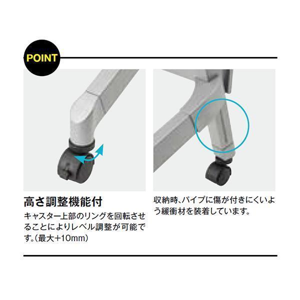 ミーティングテーブル 幅1800×奥行450×高さ720mm 棚付 パネル付