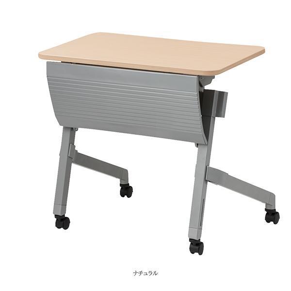 ミーティングテーブル 幅700×奥行500×高さ720mm 棚無 パネル付 