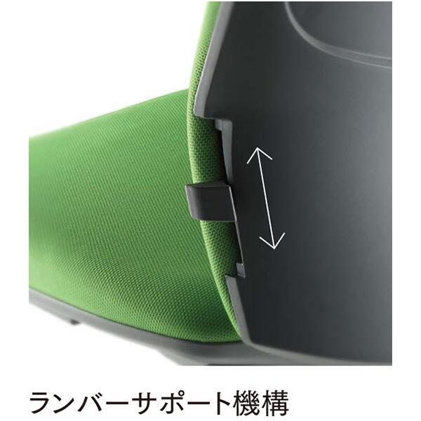 オフィスチェア ローバック 肘なし ランバーサポート 防汚性布張り デスク パソコン OA ワーク オフィス家具 Aico 法人様限定_4