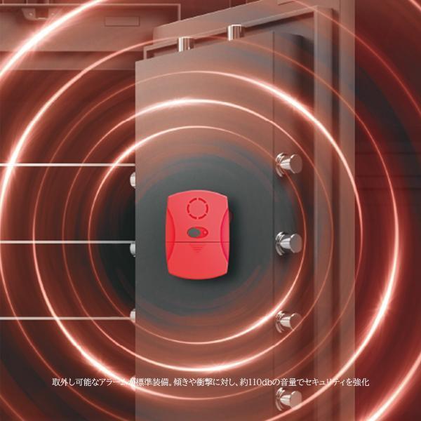 開梱設置別途 指紋認証+テンキー式 耐火金庫 スモークホワイトオーク