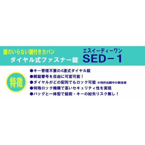 日本製 帆布メール用ポーチ Mサイズ SED-1錠 鍵付き セキュリティポーチ 運搬 社内便 シャトル 社内便 防犯 セキュリティ 宅配伝票収納ポケット付き_3