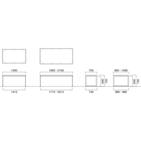 会議テーブル 幅1500×奥行750×高さ720mm 対立脚 QB-1575W ワイヤリングBOXタイプ ミーティングテーブル 会議用テーブル NISHIKI ニシキ工業_4