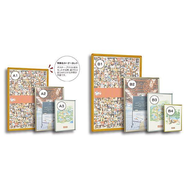 楽ラクパネル A1 W647xD21xH893mm ポスターパネル A1サイズ フレーム