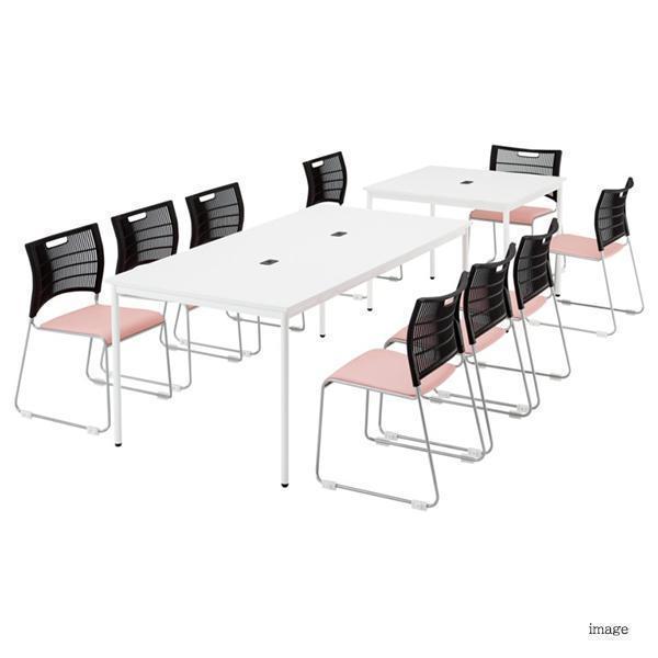 ミーティングテーブル 幅1000×奥行750×高さ720mm アジャスター付 会議