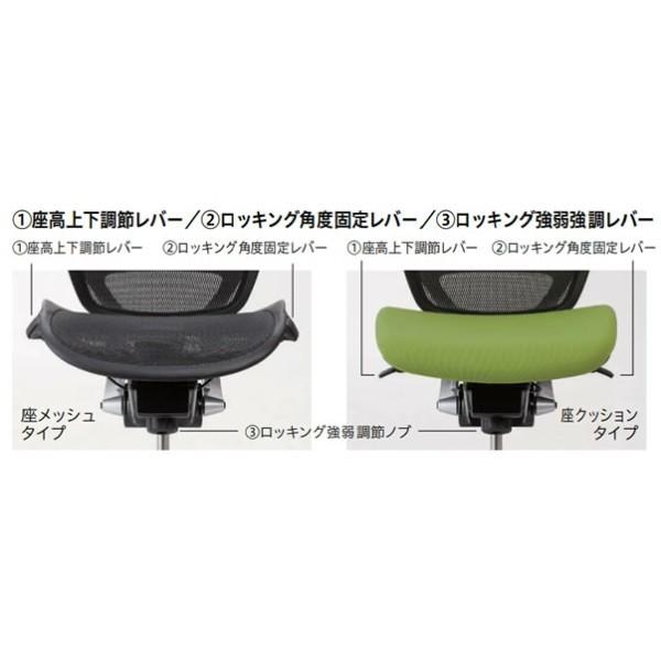 SFRCHAIR ヘッドレスト付き 座クッションタイプ(モールドウレタン) 樹脂脚タイプ 固定肘付 オフィスチェア ノーリツイス 法人限定 日本製_4