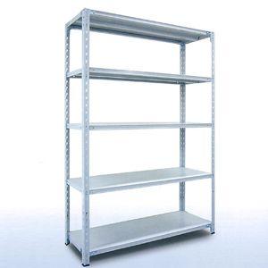 軽量ラック ボルトレス 耐荷重150kg/5段 高2400×奥行300×幅900(mm