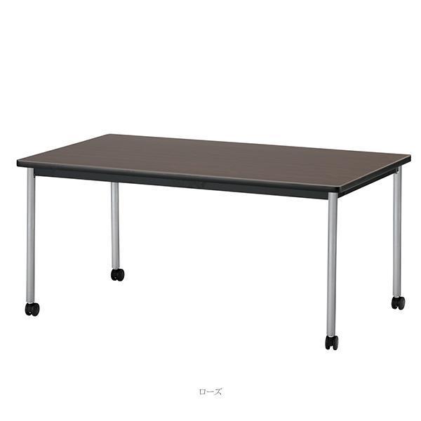 ミーティングテーブル 幅1500×奥行900×高さ700mm キャスター脚 塗装脚
