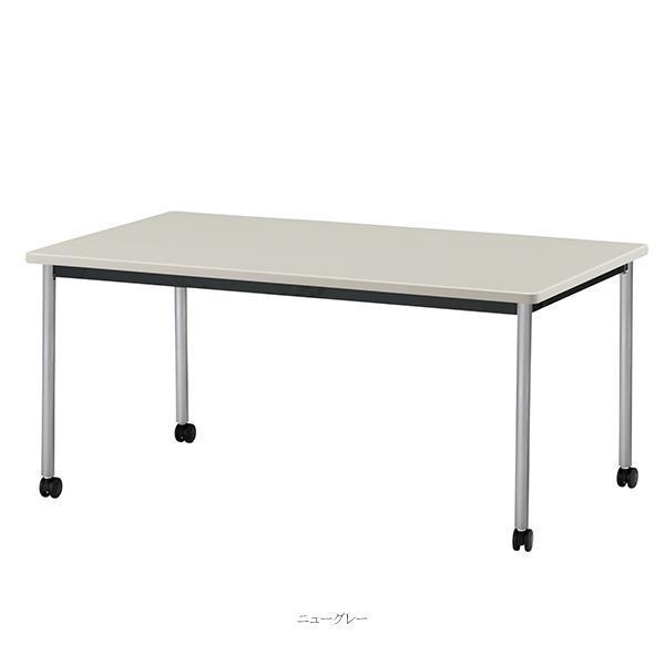 ミーティングテーブル 幅1500×奥行900×高さ700mm キャスター脚 塗装脚