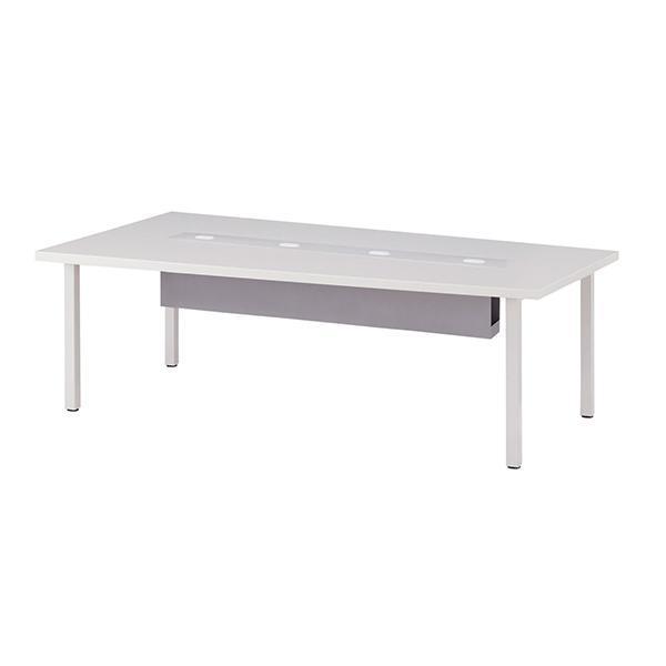 ミーティングテーブル 幅2400×奥行1200×高さ700mm 配線ボックス付 高級会議テーブル 50角脚 藤沢工業 TOKIO 日本製の画像