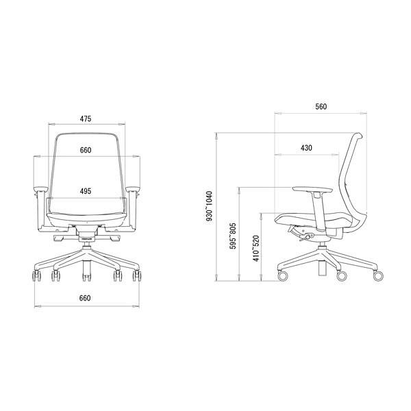 KOPLUS Tonique コプラス トニックチェア TONIQUE 肘付 腰当付 