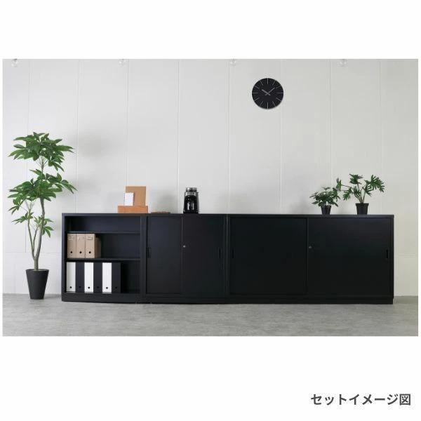 スチール両開き 書庫 下置き専用 シリンダー錠 鍵付き 日本製 TS