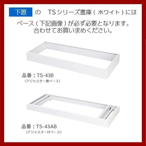 スチール引き違い 書庫 シリンダー錠 鍵付き 日本製 TSシリーズ 浅型 キャビネット A4サイズ対応 スチールファイル棚 オフィス家具 完成品 車上渡しの画像
