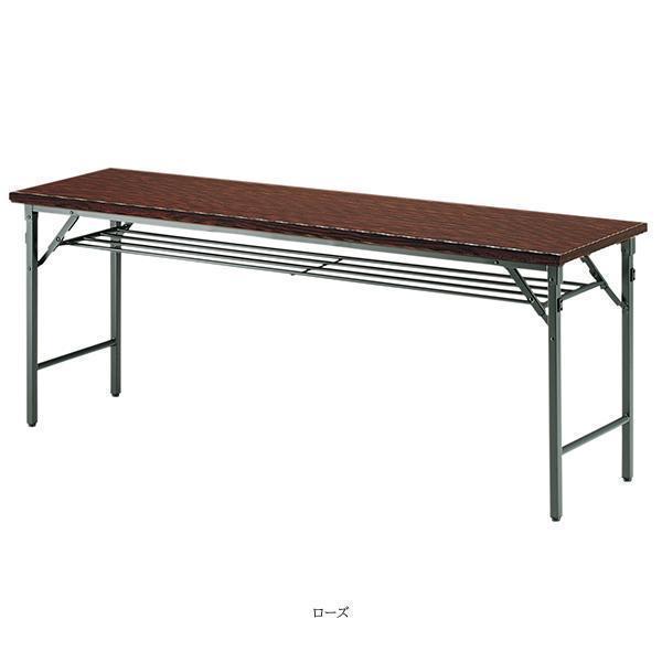 ミーティングテーブル 幅900×奥行450×高さ700mm 共貼りタイプ 棚付