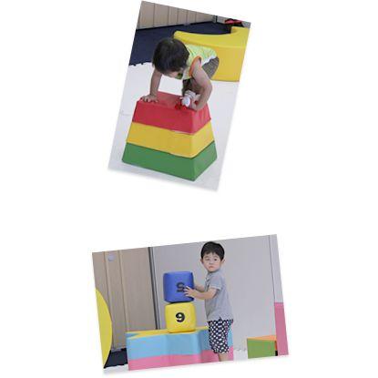 ウレタン遊具 サイコロ型クッション 4個セットの画像