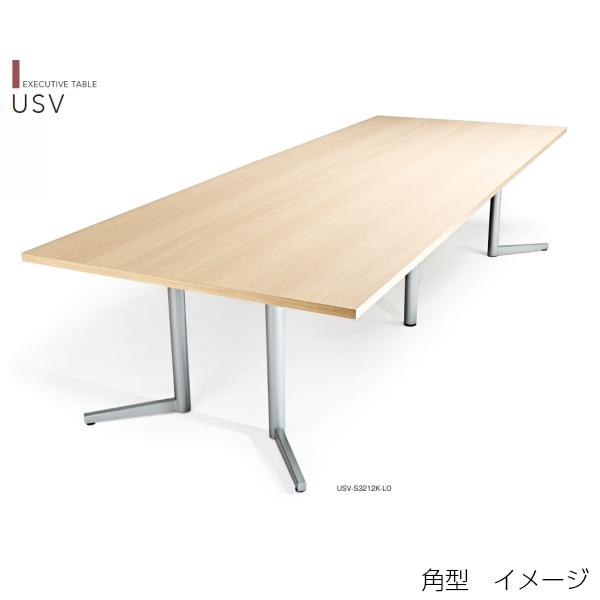会議テーブル ボート型 幅3200×奥行1200×高さ720mm スタンダードタイプ USV-3212B ミーティングテーブル エグゼクティブテーブル NISHIKI ニシキ工業の画像