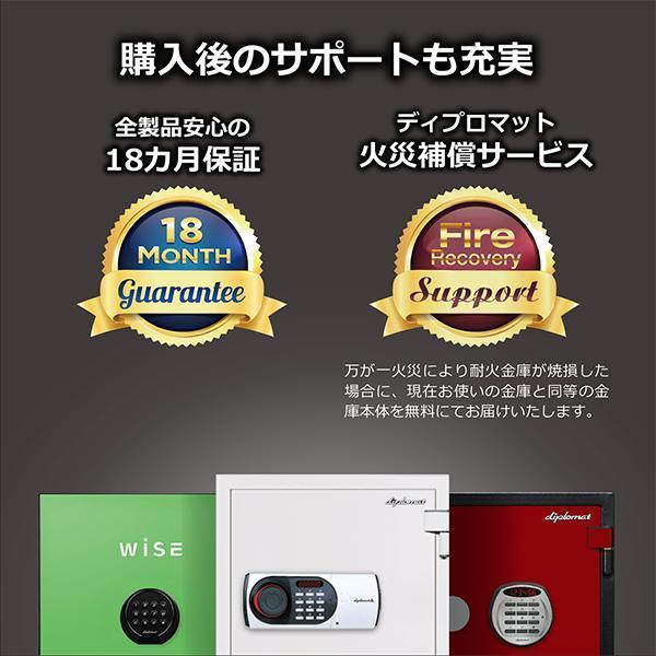 開梱設置込 テンキー式 耐火金庫 60kg ライトグレイ 60分耐火 WS500AL 防犯 貴重品保管 プレミアムセーフ かっこいい WiSEシリーズ  ディプロマットの画像