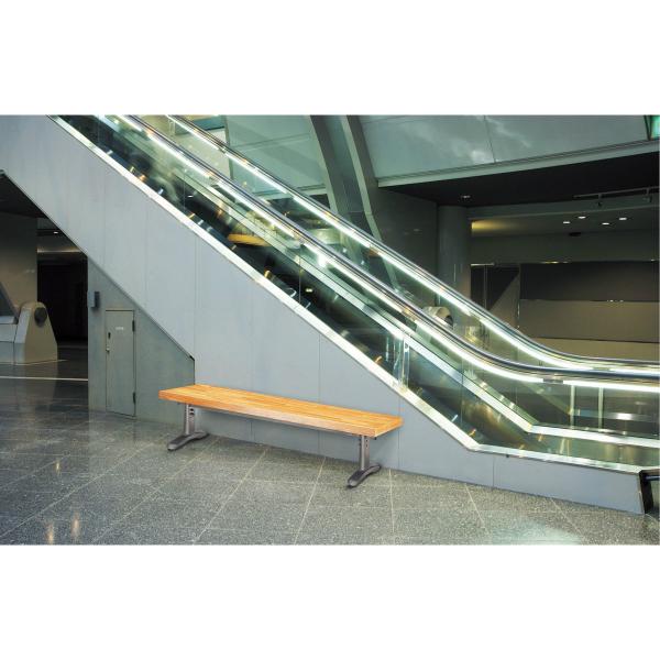 ベンチ YB-57L-WN 幅1500×奥行400×高405mm 屋内用 ロビー チェア 集成