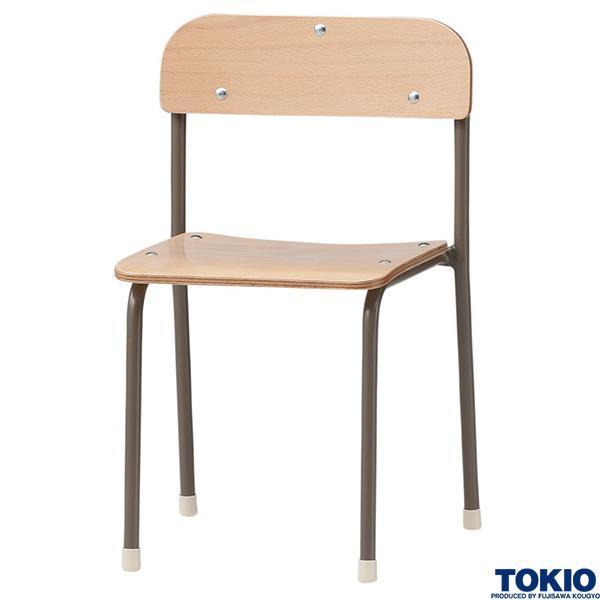 秋田木工 キッズチェア「101」木部ブナ材ホワイト色 座PVCレッド色 