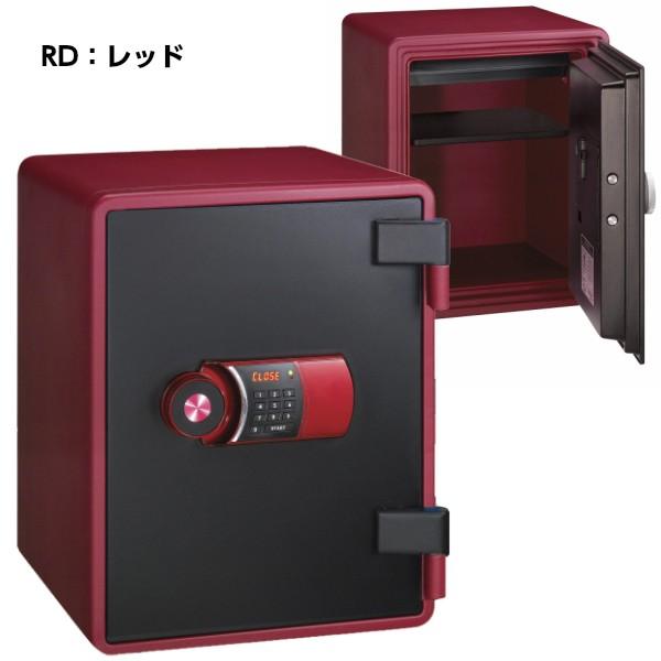 テンキー式 耐火金庫 57kg 60分耐火 ブルー レッド W410×D474×H534.5