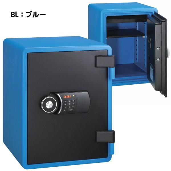テンキー式 耐火金庫 57kg 60分耐火 ブルー レッド W410×D474×H534.5