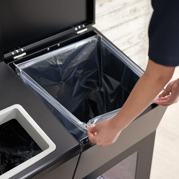 リサイクルボックスAP YW-475L-ID 幅450×奥行450×高さ730mm ダストボックス ゴミ箱 ごみ箱 屋外 エントランス 会社 ショッピングモール 事務所 施設 学校_3