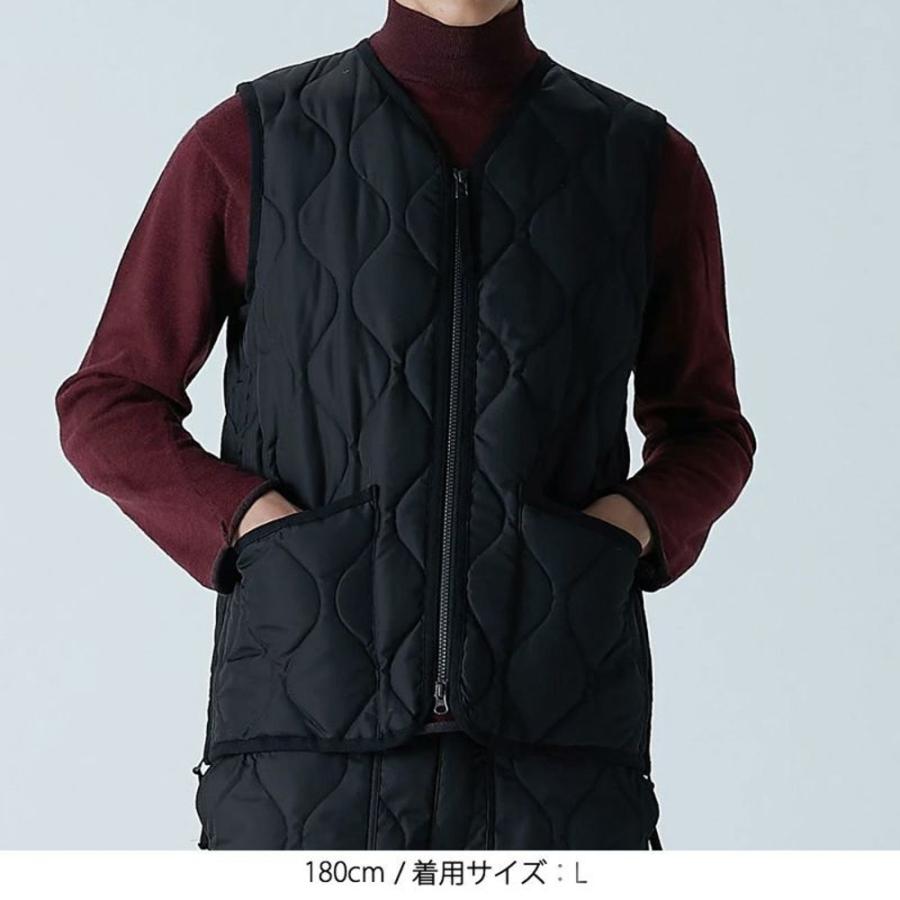 タイオン ダウンベスト メンズ TAION MILITARY W-ZIP V NECK DOWN VEST ミリタリー Wジップ Vネック ダウンベスト TAION-001ZML-1 正規取扱品｜sora-onlinestore｜06