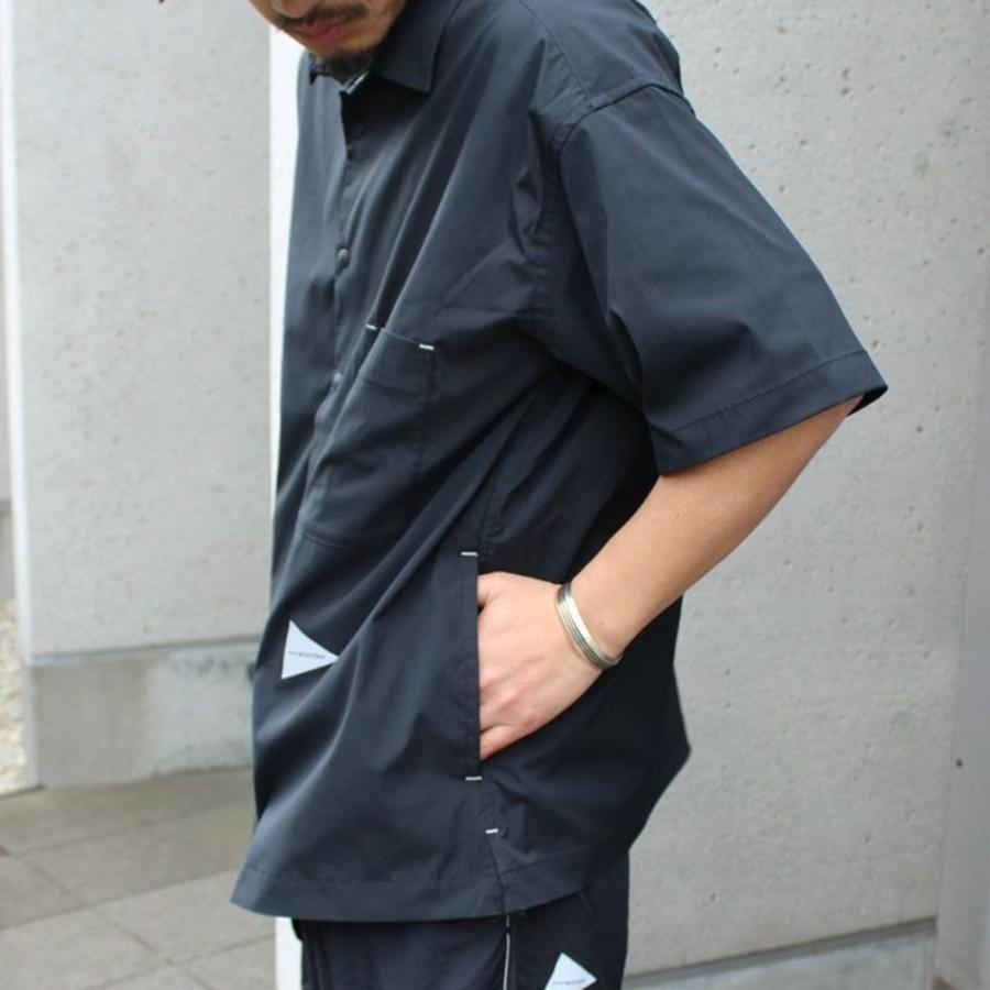 and wander アンドワンダー シャツ 半袖 メンズ uv cut stretch and wander アンドワンダー シャツ 半袖 メンズ uv cut stretch