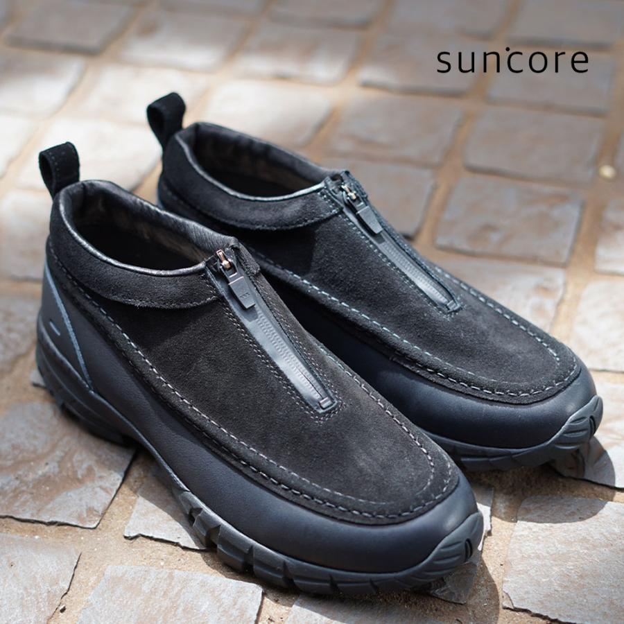 サンコア スニーカー メンズ suncore zip moc walk ジップ モック
