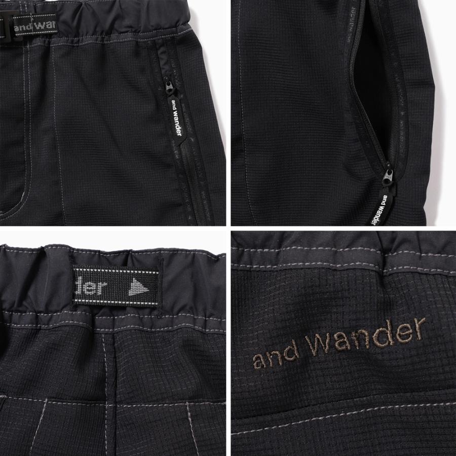 and wander（アンドワンダー） ナイロンパンツ メンズ ベントパンツ