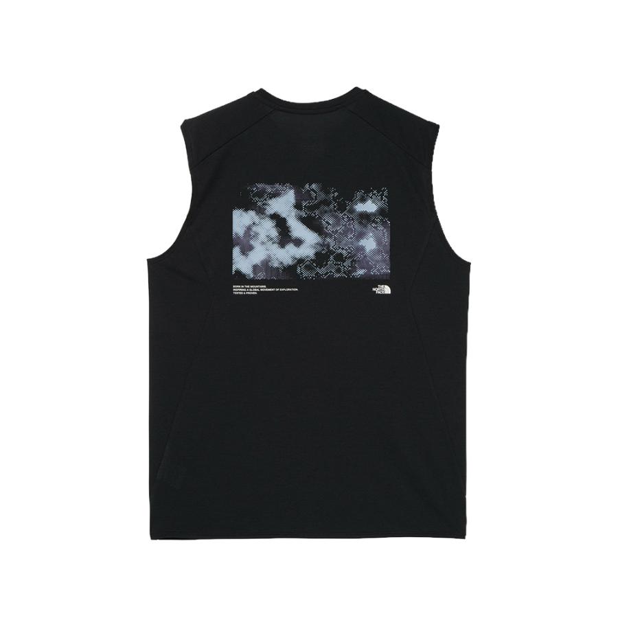 グラフィックプリント ノースリーブTシャツ 黒 THE NORTH FACE（ザ ノースフェイス） ノースリーブ メンズ スリーブ