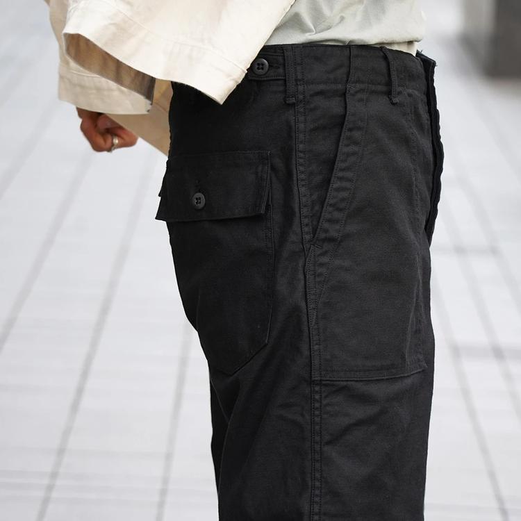orSlow オアスロウ ファティーグパンツ 黒 ブラック 3 L orSlow,US ARMY FATIGUE PANTS Button Fly BLACK STONE | andPheb