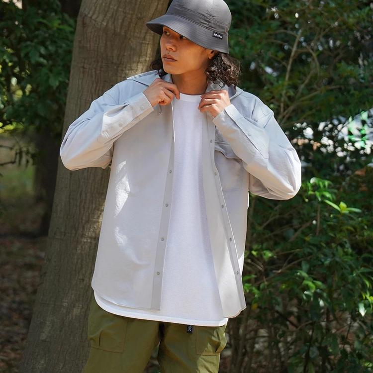 リッジマウンテンギア シャツ メンズ フーデッドロングスリーブシャツ