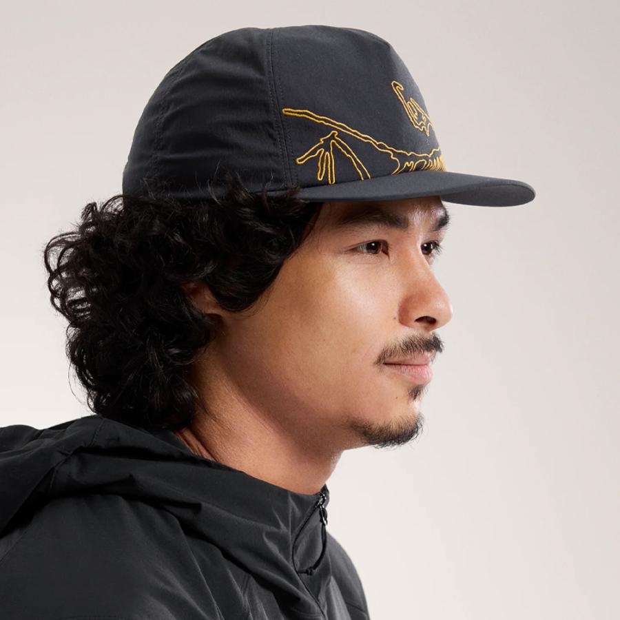 Arc’teryx アークテリクス　ビンテージ　キャップ　カナダ製　黒✖️金 ARC'TERYX - 【激レア】arc'teryx cap カナダ製 90s 1ldk 在原みゆ紀の