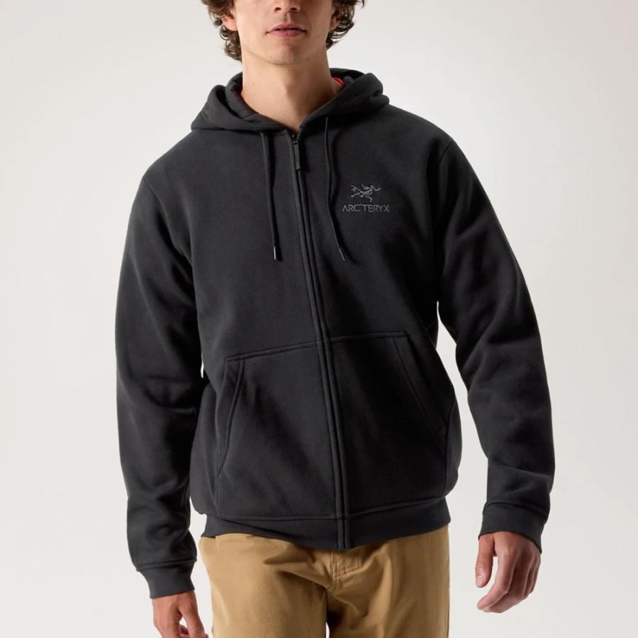 【美品】ARC'TERYX エンブレムフリースフルジップフーディ　ネイビー　S ARC'TERYX（アークテリクス） パーカー メンズ エンブレム フリース