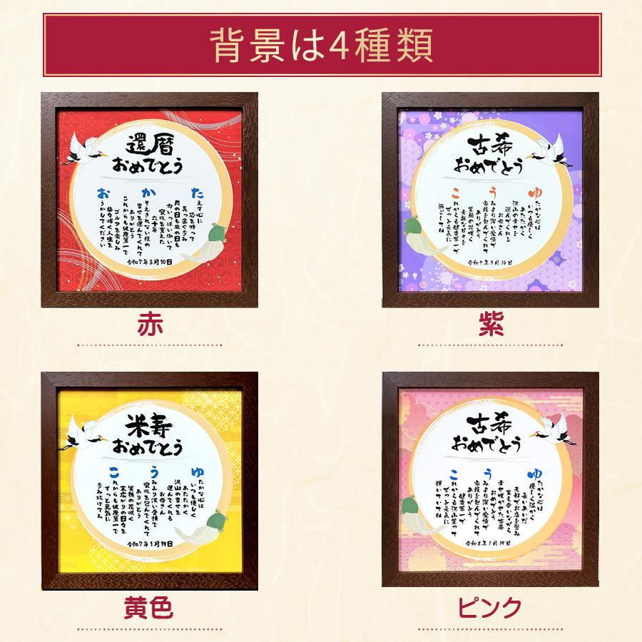 喜寿祝い 77歳 プレゼント 名前詩 名前 ポエム 22cm 和風プリザーブド