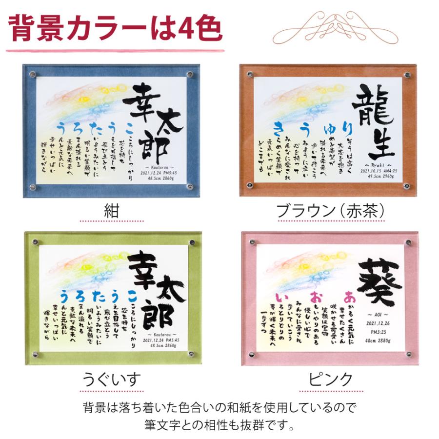 命名書 かわいい 出産祝い お七夜 名前メッセージ ポエムSSサイズ クリアフレーム オーダー 命名 ポエム 名入 命名紙 記念 赤ちゃん 男の子 女の子 名前詩 |  | 06