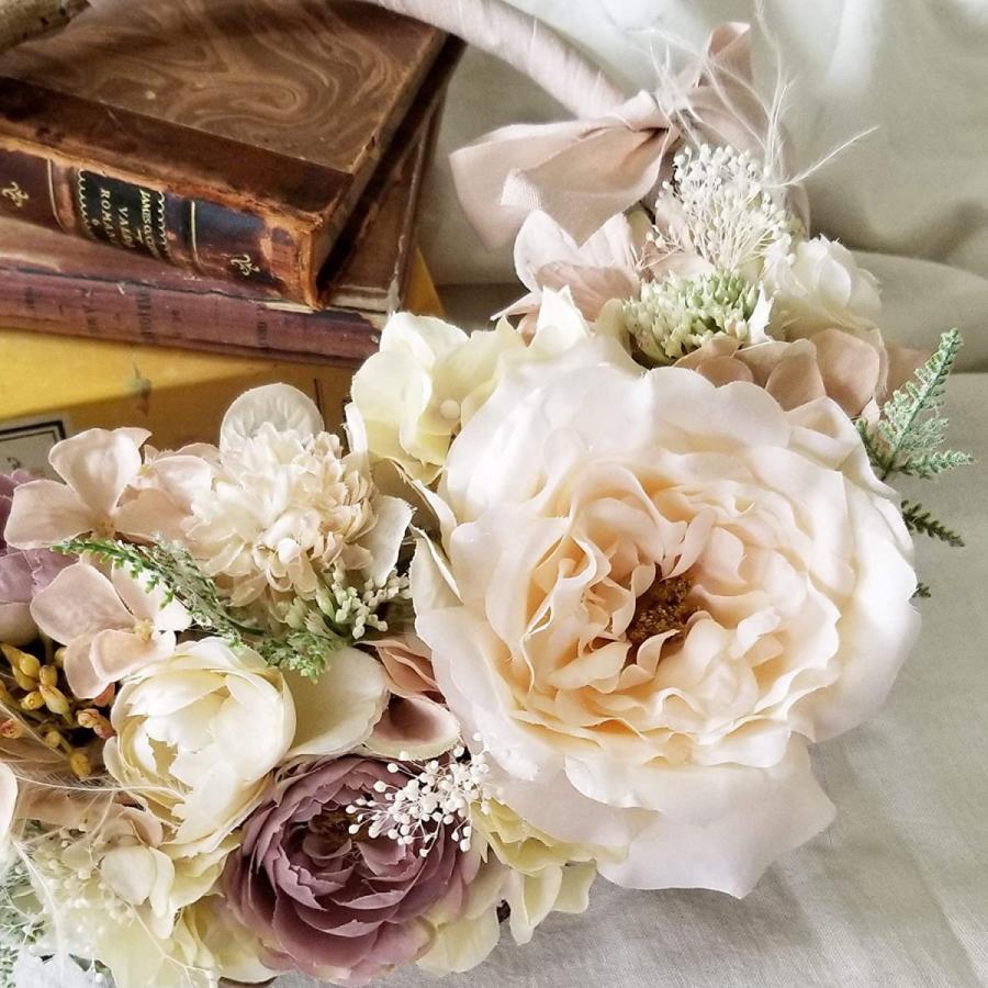 春夏新色 Lulu S ルルズ エクリュ色のリースブーケ ウェディングブーケ アーティフィシャルフラワー プリザーブドフラワー ウェディング ブライダル サイズ 新着商品 Www Lequotidien Mr