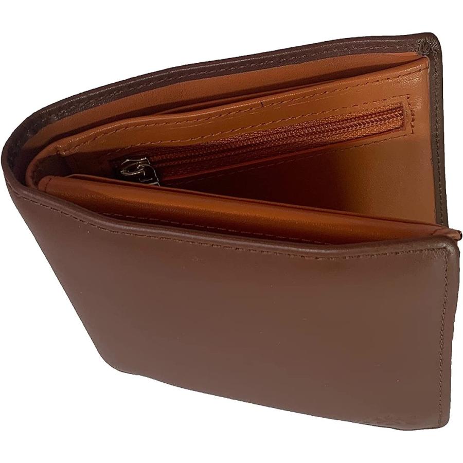 二つ折り財布 メンズスリム メンズスリム Rfidブロッキング 本革 小銭入れ付き 札入れ部分２カ所 財布 カード入れ Idウィンドウ メンズファッション Chip3号店 Sora 豪華なギフトボックス付 郵送送料無料