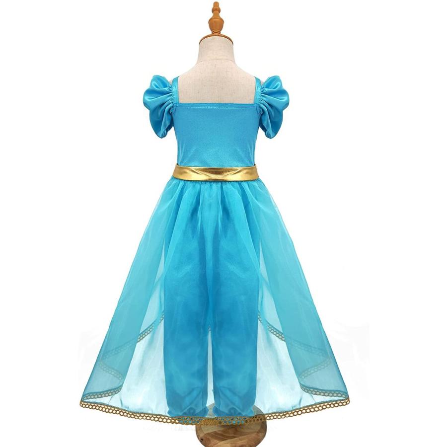 21夏 Axaxa ジャスミンコスチューム ジャスミンドレスキッズ アラジン衣装子供 ティアラなど 豪華7点セットprincess Jasmi