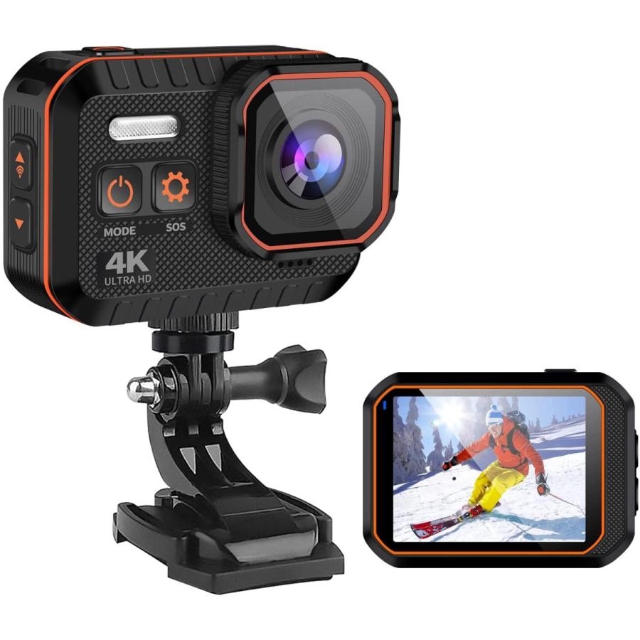 【有名人芸能人】 4K アクションカメラ V6PRO 【新型4K/60FPS】 wifi搭載 調節可能な EIS手ぶれ補正 IPX8本機防水 16MP解像度 水中カメラ カメラケース