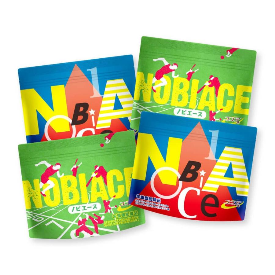 ノビエース NOBIACE ココア味 150g 4袋60日分 サプリ スプーン付き 