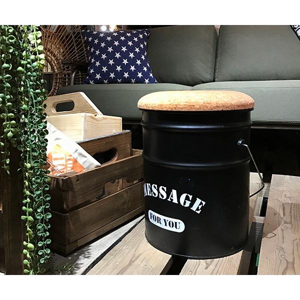 ペール缶スツール Jam Blackboard イス スツール 収納ボックス ビンテージ アンティーク スツール おしゃれ アメリカン お洒落 ペール缶 椅子 クッション 黒板 Am Jam237 Soraciel 通販 Yahoo ショッピング