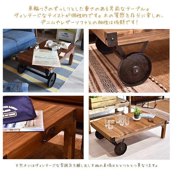 アンティークヴィンテージ木製天板車輪付き