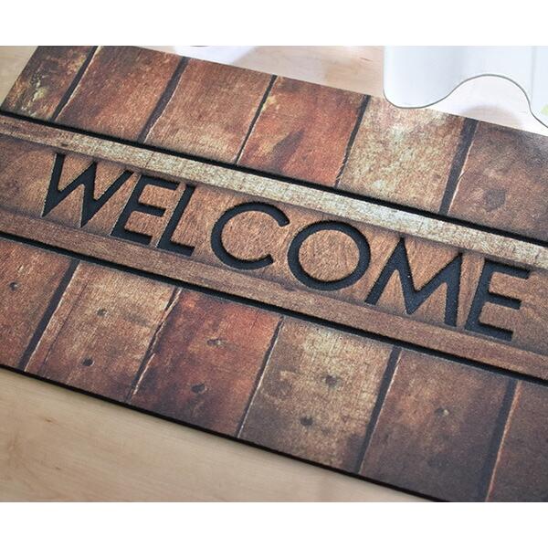 不二貿易（Fuji Boeki） 玄関マット 屋外 ラバーマット 約75cm×45cm