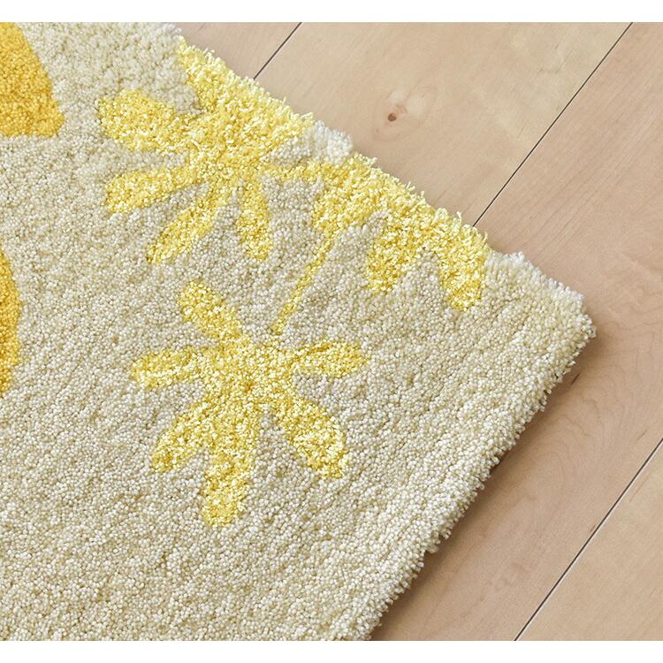スミノエ 玄関マット HACHI（ハチ） 45×75 cm ライトブルー・イエロー