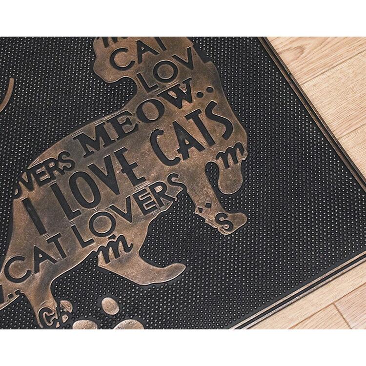 玄関マット ラバーマット 約75cm×45cm 猫 ウェルカムキャット 玄関マット ラバーマット 約75cm×45cm 猫 ウェルカムキャット
